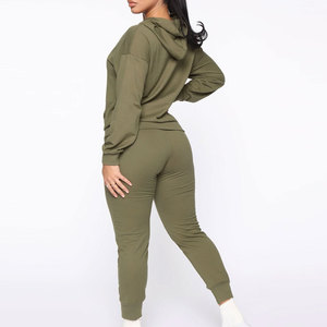 Sweat-shirt à capuche vert olive pour femme, coupe oversize, style streetwear décontracté en molleton de coton, OEM ODM, faible MOQ - Product Image 5