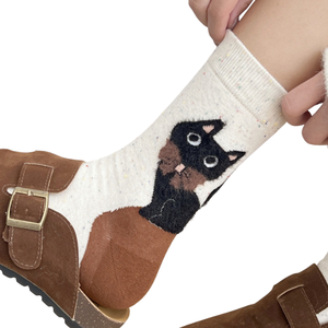 Women's Crew Socks Autumn <b>Animal</b> <b>Pattern</b> Spandex Polyester Cotton Breathable Eco-Friendly Casual Daily Use Wholesale - Product Image 1