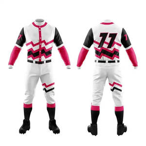 Uniformes de Béisbol de Alta Calidad 100%, Conjuntos Deportivos para Hombre, Jersey de Softbol con Botones, Antibacteriano, Colores y Logotipos Personalizados, Servicio OEM - Product Image 1
