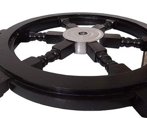 Timón de Barco de Madera Negra Hecho a Mano, Decoración de Pared Náutica, Timón Marítimo Vintage para Decoración del Hogar - Product Image 3