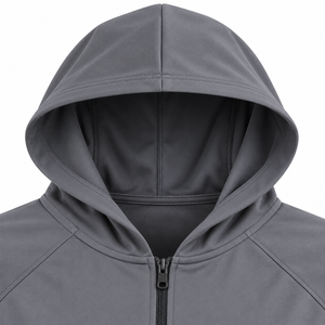 Survêtement gris à capuche pour homme, sweat-shirt zippé avec poches latérales et pantalon de jogging assorti, tenue décontractée pour l'automne - Product Image 3