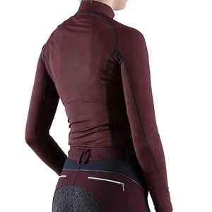 เสื้อขี่ม้าสำหรับผู้หญิง แขนยาว ยืดหยุ่นสูง เหมาะสำหรับการแข่งขันขี่ม้าระดับมืออาชีพ แบบซิป - Product Image 3