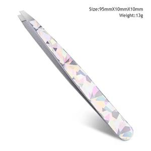 Pinzas para Pestañas de Acero Inoxidable con Puntas Suaves, Herramientas de Maquillaje de Precisión, Acabado Brillante, Juego Multicolor - Product Image 4