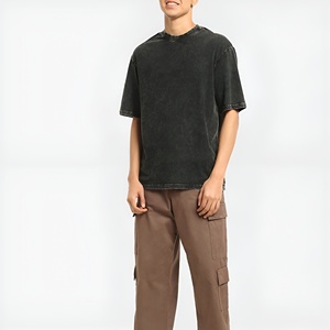 Camiseta de Algodón de Alta Calidad para Hombre, Ajuste Cómodo, Manga Larga, Estilo sin Cuello, Tejido Transpirable, Venta al Por Mayor - Product Image 4
