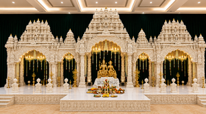 Mandap de boda de lujo con temática Manavarai, estilo tamil, mandap de boda del sur de la India, precio de fábrica, envío en contenedor a EE. UU. - Product Image 4