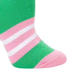 Green Pink Color <b>Block</b> Ankle Socks Soft Cotton Casual Socks Striped Design Comfortable Everyday Footwear Fashion Socks - Product Image 2