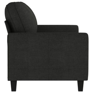 Sofá de 2 Plazas en Tela Negra 100% Poliéster con Textilene Metálico para Sala de Estar - Product Image 4