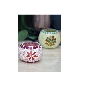 Portavelas de Vidrio Redondo para Velas de Té, Mosaico Personalizado, Superventas, Disponible a Precio con Descuento - Product Image 4