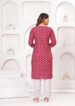 Conjunto de Salwar Kameez de Algodón con Estampado de Hojas Amarillas Mostaza para Mujer, Estilo Étnico para Fiesta de Verano, Cuello en V, Manga Tres Cuartos, Largo hasta la Pantorrilla, Secado Rápido - Product Image 2