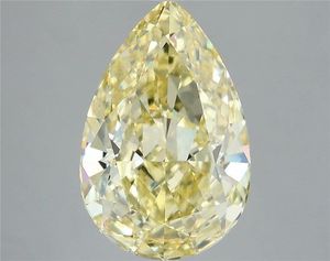 Diamant de laboratoire de 5,08 carats, taille poire, jaune fantaisie, VS1, certifié IGI, diamant CVD en vrac, vente en gros pour la fabrication de bijoux - Product Image 1