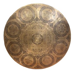 Cloche chantante décorative de gong en métal sculpté traditionnel inspirée pour la guérison de méditation de yoga à des fins spirituelles artisanat en métal - Product Image 1