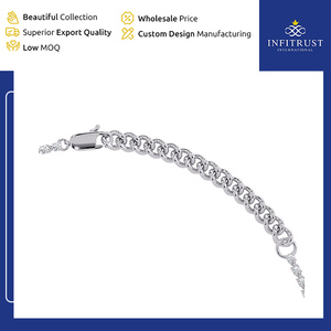 Collar con Colgante de Diamantes de Plata de Ley 925 Hecho a Mano y Personalizable con Certificación IGI, Claridad VVS Excelente, Superventas - Product Image 2