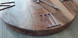Handmade Wooden <b>Clock</b> Decorative Natural Wood Wall Hanging <b>Clock</b> For Bedroom And Living Room Premium Wooden <b>Clock</b> - Product Image 2