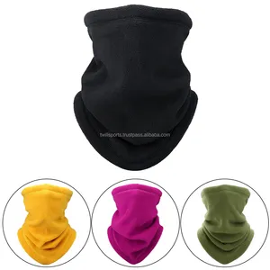 Syal Bandana bulu domba tebal, penutup penghangat leher bersepeda musim dingin, Selendang Snood berkemah, masker penghangat leher bulu domba tebal kustom