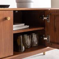 Vandana Vertex Hexa 2-türiger Moderner TV-Schrank aus Akazienholz für Wohnzimmer und Esszimmer