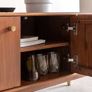 Mueble para TV de 2 puertas Vandana Vertex Hexa en madera de acacia - Product Image 3