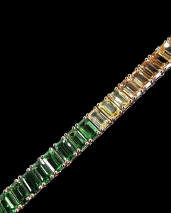 Luxury Unisex 925 <b>Silver</b> Rhodium Plated Moissanite <b>Choker</b> Necklace Emerald Cut Channel Setting IGI Certified Wedding Engagement - Product Image 1
