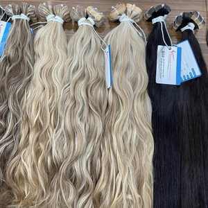 Prix d'usine Extensions de cheveux humains vierges Remy 100% vietnamiens, ondulés naturels, couleur tendance, à bandes invisibles, double trame, qualité supérieure - Product Image 1