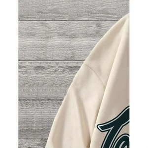Mens Varsity <b>Sweatshirt</b> Oversized Pullover Streetwear Long Sleeve Athletic Jersey Style Casual Fashion Top Wear Everyday Style - Product Image 3
