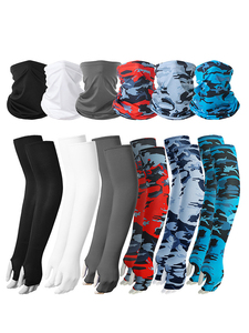 Ensemble cache-cou, masque facial et manchons de protection solaire UV camouflage unisexe personnalisé pour la pêche et le cyclisme - Product Image 6