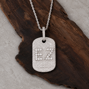 Collar con Colgante de Letra Personalizado con Incrustaciones de Moissanita, Joyería Hip Hop al por Mayor, Colgante para Hombre - Product Image 1