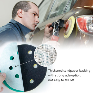100 pz/scatola 5 pollici disco di sabbia verde 125mm gancio e anello rotondo carta vetrata abrasiva per auto verniciatura del legno - Product Image 5