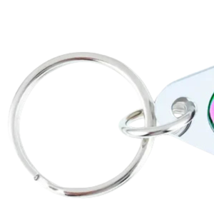 Pink and Green Oval Acrylic Keychain Custom Logo Key Ring Lightweight Acrylic Pendant <b>Bag</b> <b>Charm</b> Promotional Gift Accessory - Product Image 3