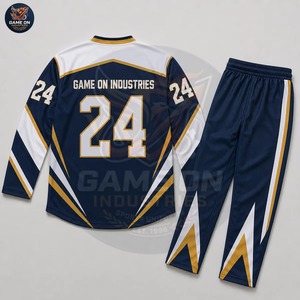Maillot de Hockey sur Glace Sublimé Respirant en Coton/Bambou, Nouvelle Tendance, Fabrication Personnalisée OEM/ODM pour Équipes Sportives - Vente en Gros - Product Image 2