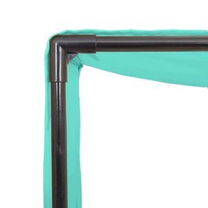 Tumbona Doble de Ratán Sintético Negro para Patio, con Estructura de Acero con Recubrimiento en Polvo - Product Image 6