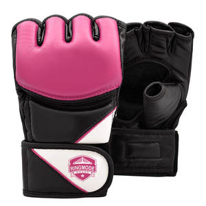Guantes de MMA de Cuero de Alta Calidad, Antideslizantes, con Correa de Muñeca Ajustable con Gancho y Bucle, Colores Personalizados, Opciones Personalizables, MOQ Bajo, Boxeo - Product Image 1