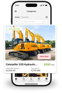 Aplicación de Alquiler de Equipos – Alquile herramientas de construcción, maquinaria, vehículos y equipos con una reserva sencilla y pagos seguros. - Product Image 3