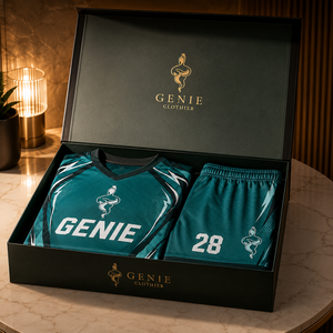 Tenue de football respirante pour adulte, numéro 28, en vente, ensemble uniforme de football pour homme Genie, impression par sublimation, polyester - Product Image 6