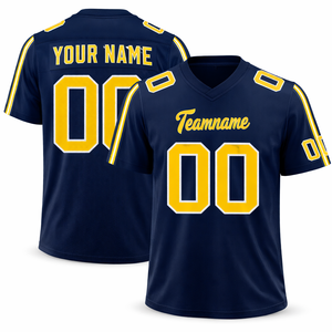 Maillot de football américain unisexe grande taille, design brodé, nom et numéro personnalisés, tissu respirant à séchage rapide - Product Image 1