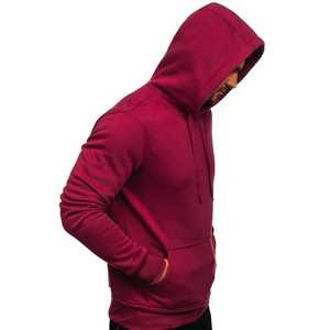 Sweat-shirt à capuche pour homme, coupe classique, 100% coton, doublure unie, tricoté, décontracté, pour l'hiver, avec poche, manches classiques - Product Image 6