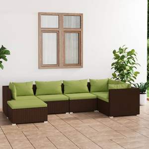 Ensemble de salon de jardin marron et vert - Product Image 1