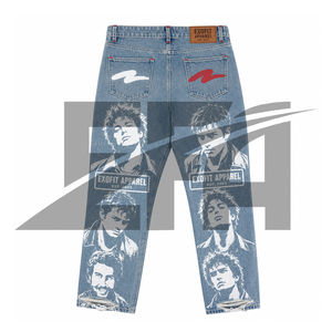 Jeans de mezclilla elásticos de alta calidad para hombre, estilo urbano, pantalones casuales de mezclilla Asali en oferta. - Product Image 2