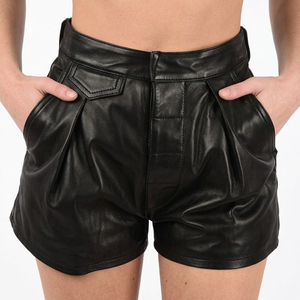 Nuevos Shorts de Moda para Mujer, Ajustados, de Cuero Sintético Elástico, Venta al Por Mayor - Product Image 2