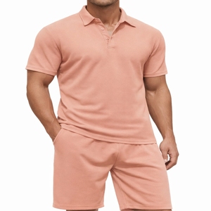 Ensemble polo et short pour homme, tenue décontractée en deux pièces pour l'été, tenue décontractée élégante, vêtements de sport confortables, tissu de qualité supérieure - Product Image 1