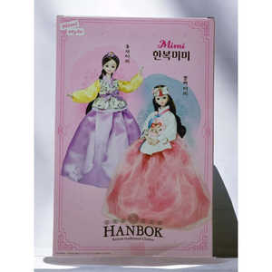 Mimi Style Hanbok Purple Dress Korean Traditional Clothes for YUCHAE <b>Doll</b> Figure - Product Image 1
