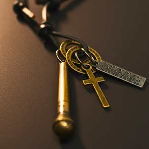 Vintage Mic Charm Pendant-2-Inch Stainless Steel with Adjustable Leather <b>Rope</b> for Men & Boys - Product Image 6