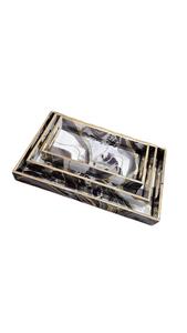 Plateau en émail avec imprimé vintage, plateau de service en émail pour la restauration, plateau décoratif en émail pour la cuisine, plateau en émail pour une utilisation en extérieur - Product Image 6