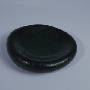 <b>Black</b> Speckled Round Ceramic Porcelain Eco-Friendly Durable Japanese Style Dishwasher Safe Serving Dish for Restaurant Party - Product Image 2