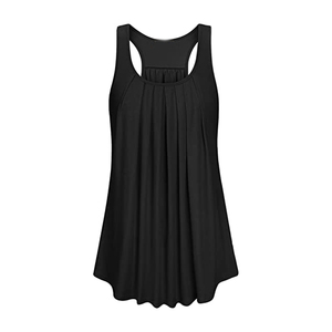 Camiseta sin mangas de verano para mujer, ligera y transpirable, con tacto de nailon, construcción sin costuras, estilo deportivo, diseño cómodo sin mangas, a la moda - Product Image 6