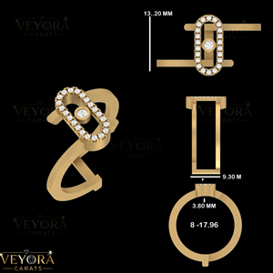 Anillo de Moissanita Ovalado con Halo, Protector de Anillo Oura de Plata de Ley 925 Sólida, Funda Decorativa Exterior para Joyería Fina de Mujer - Product Image 6
