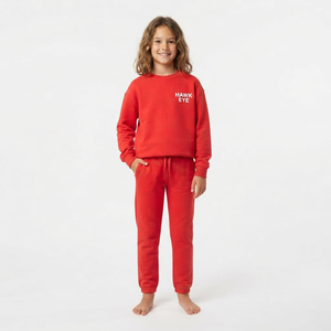 Conjunto Deportivo Elegante Color Rojo para Niñas, Conjunto de Jogger a la Moda, Ropa Casual, Fabricante de Ropa OEM ODM - Product Image 2