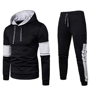 Ensemble de survêtement pour homme, hiver, thermique, respirant, avec logo sur le devant, sweat-shirt à capuche et pantalon, tenue décontractée, service OEM - Product Image 2