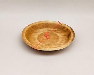 Assiette de service en bois faite à la main en forme de feuille avec motif de veines gravées pour la décoration de table de fête, design classique pour servir les aliments - Product Image 2