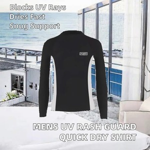 Custom Sublimation Transfer Print Breathable 220g Full Sleeve Spandex / Polyester <b>Compression</b> Rush Guard Seamless Fusing Unisex - Product Image 6