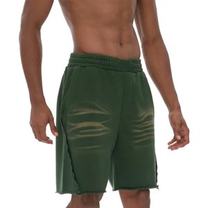 Nouveauté : Short Homme Personnalisé Imprimé Flamme Streetwear Oversize Décontracté avec Cordon de Serrage et Ourlet Brut – Style Hip Hop pour l'Été, la Gym et la Détente – Vert - Product Image 5