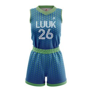 Uniformes de Baloncesto LUUK, Conjunto de Camiseta sin Mangas y Pantalones Cortos Sublimados, Absorbentes de Humedad, 100% Poliéster, Uniforme de Baloncesto Unisex para Adultos - Product Image 2